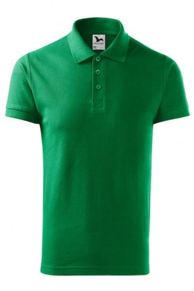 Malfini - Tricou polo bărbătesc din bumbac, verde mediu, mărimea 2XL