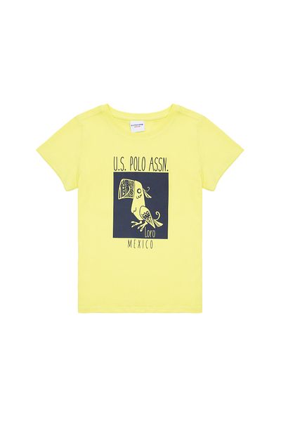 U.S. Polo Assn. Tricou cu decolteu la baza gatului