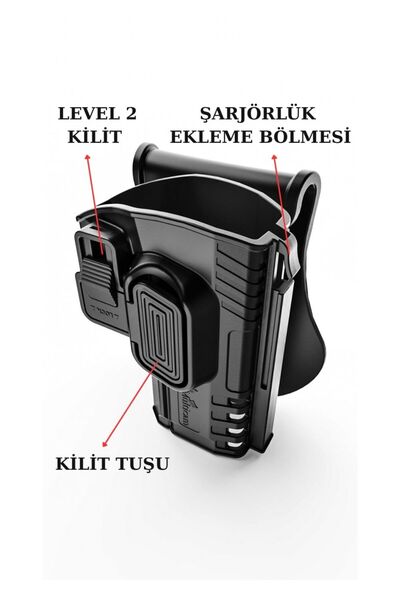 Safari AVM Multicam Siyah Level 2 Polimer Silah Kılıfı