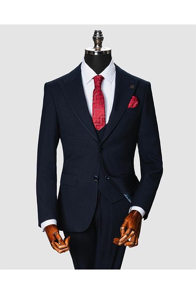 echol Ech.2351 Plain Fabric Vest Suit
