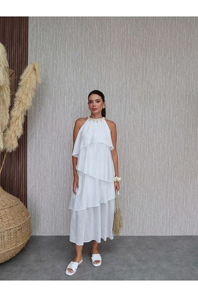ESRAHELVACI Seashell Detail Floor Dress