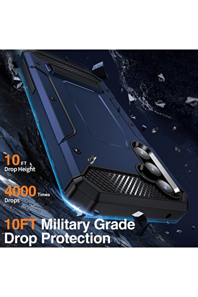 OEM Carcasă de protecție pentru Samsung Galaxy A34 5G, UltraX, suport Hybrid Armor, G587, metalică, albastră