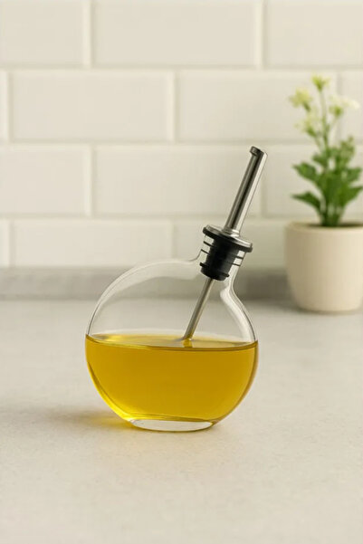 TUMU LIFE Kavisli Tasarım Cam Yağdanlık Yağlık Şişesi Sızdırmaz Cam Şişe Mutf...