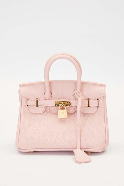 Levidor Square Handbag with Pink Accessory Detail