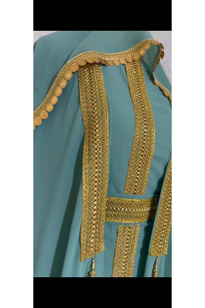 Firdevs Giyim Local Abaya Set with Age Green