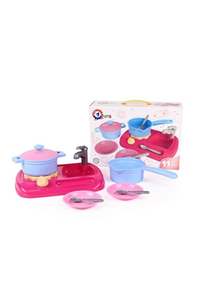 Technok Toys Kitchen Counter and Utensils Technok Toys, 11 pieces, 29x20x5 cm