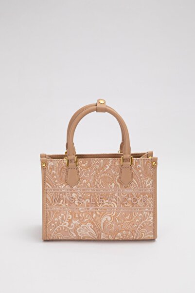 Levidor Kahve Nakış Detaylı El Çantası