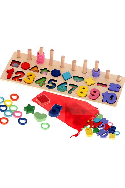 OEM Wooden puzzle 2 in 1, 13 x 36 cm, Multicolor