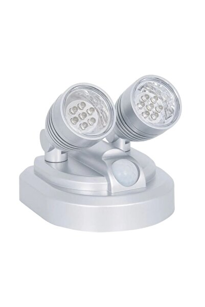 SOHO Outdoor presence sensor lamp, 2x LEDs, mains plug or 4 x AA batteries, White