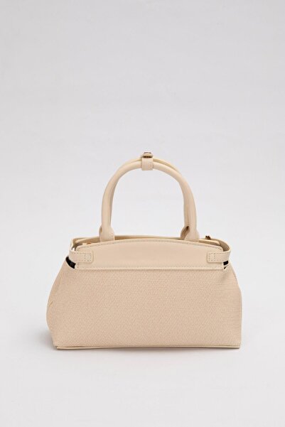 Levidor VİZON KREM Mini Çanta Akseusarlı El Çantası