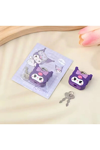 synshop Kuromi Çanta Kalemlik Bavul Valiz Asma Kilit Anahtar