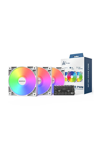 MONTECH Ventilator GF120, 1600 rpm, iluminare aRGB (alb)