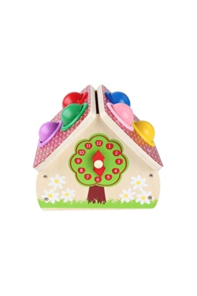 SOHO Wooden House with 6 Colored Balls, for Children, Age 3+