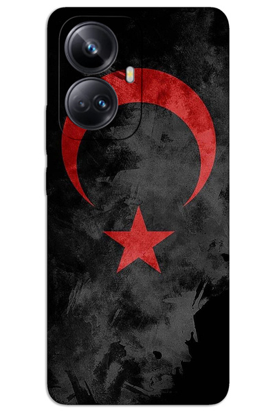 MRCİLETİSİM Realme 10 Pro Plus 5G Kılıf HD Desen Baskılı Arka Kapak - Siyah B...