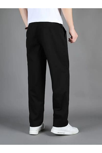 LOSSİA Men's Black Baggy Large Size Loose Fit Quality Flexible Comfortable Fabric Sweatpantsiııııı Dfghdfhyus