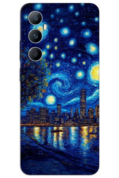 MRCİLETİSİM Realme C65 Case Hd Pattern Printed Back Cover - Art Sahil