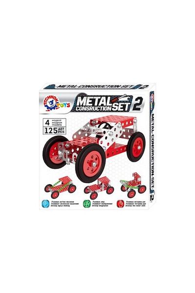 Technok Toys Constructor, TechnoK Toys, 125 Pieces, Multicolored, 5+ Years