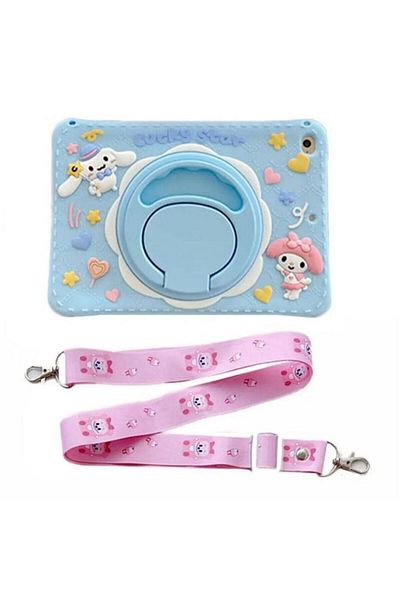 TEKNETSTORE Samsung Galaxy Tab S9 Fe 10.9 Inch Sm-X510 Case Lucky Star Fun Child Protection with Hanging Stand