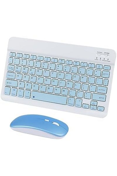 Shopi Rechargeable Bluetooth Keyboard and Mouse Combo, Ultra-Slim Portable Compact Wireless Mouse Keyboard