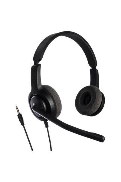 Axtel Call Center Headset Voice PC28 duo NC, Jack 3.5 mm (Black)