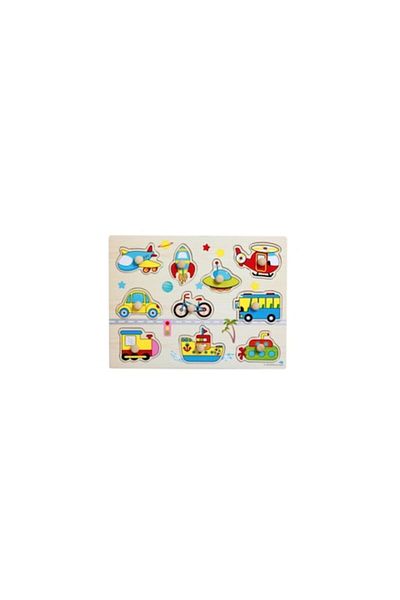 SOHO Wooden puzzle with aircrafts, 10 pieces, educational purpose