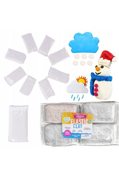 Lovin Plasticine Set Lovin, White, 8 pcs