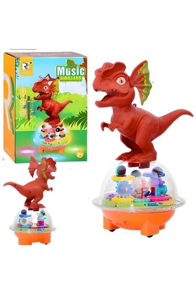 MAKSIK Interactive Dinosaur Toy MAKSIK, Music and Lights, 15.2x1.7x21.6cm, 3+