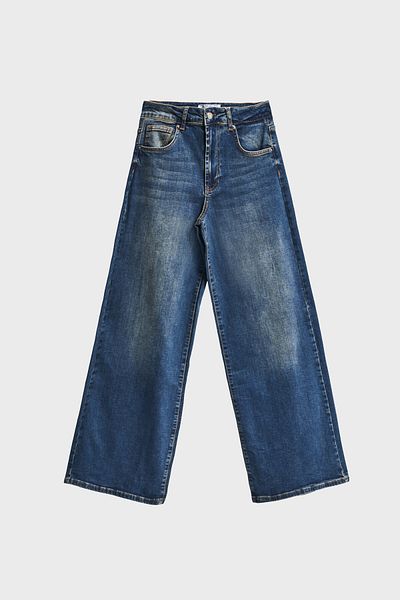 its basic Women's T.Jeans Color 2W5-8 Palazzo Fit Lycra Fabric Inner Length 80cm Denim Jean