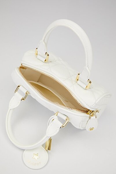 Levidor White Lock Accessory Detailed Handbag