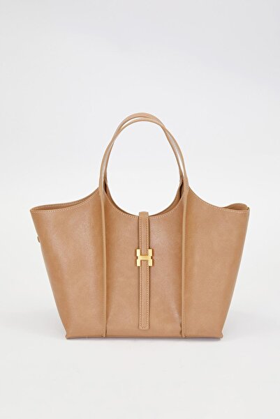 Levidor Detaliu de blocare pentru umeraș maro geantă de mână