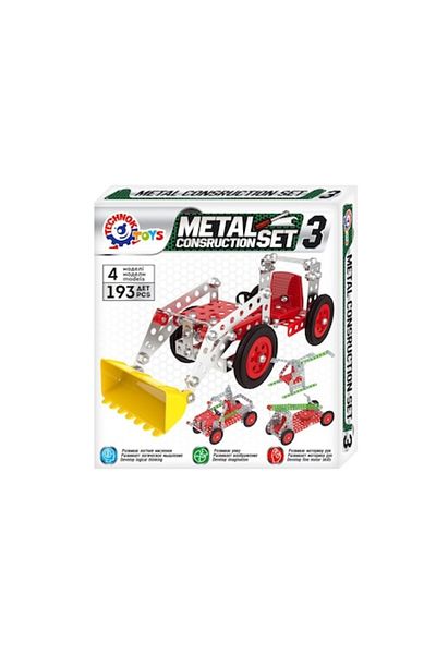 Technok Metal Construction Toy, 4 models, 193 pcs