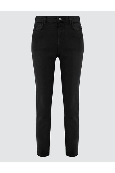 Jimmy Key Black High Waist Regular Leg Woven Trousers