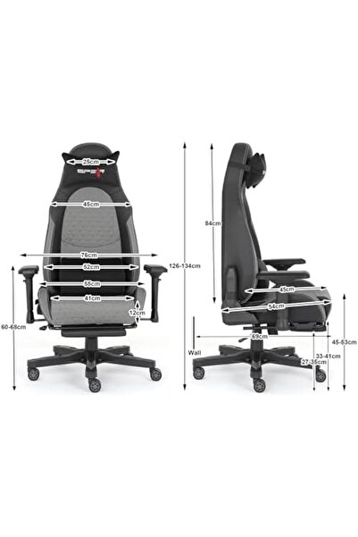 SPEARPC High Back Gaming Chair with Footrest - SGCH715 with 4D Armrest