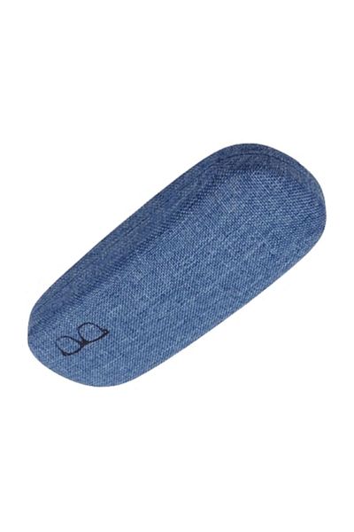OEM Hardcase Etui with Super Soft Interior for Glasses, Blue Jeans