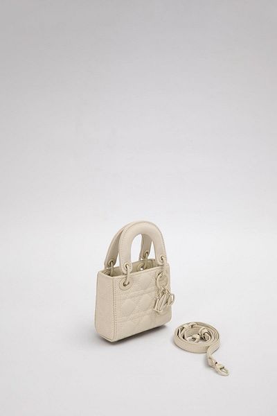 Levidor Cream Mini Size Handbag with Accessory Detail