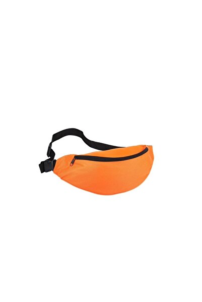 SOHO Universal sports belt bag, textile, adjustable strap, 2 compartments with zipper, Orange