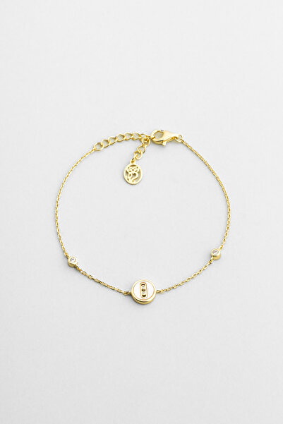 So CHIC... Minimal 18 Ayar Sarı Altın Kaplama 19 Cm Gümüş Bileklik