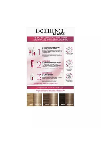 L'Oreal Paris Vopsea de par imbogatita cu Pro-Keratina, EXCELLENCE, 8.1 rubio claro ceniza, 1 buc