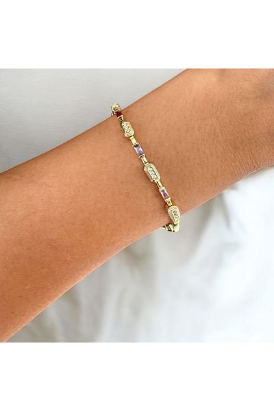 NiAccessory Colorful Zircon Stone Bracelet