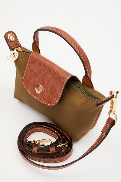 Levidor Dark Green C12 9604 Leather Cover Detailed Handbag