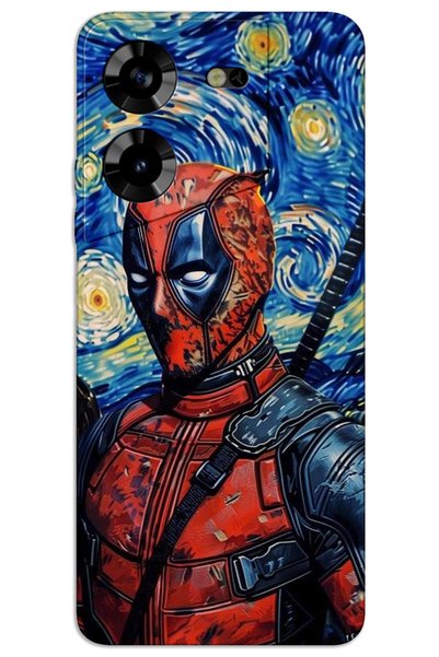 MRCİLETİSİM حافظة هاتف Tecno Pova 5 ذات غطاء خلفي مطبوع بنمط HD - Deadpool