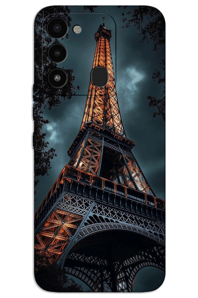 MRCİLETİSİM Tecno Spark 8C Case Hd Pattern Printed Back Cover - Eiffel Tower