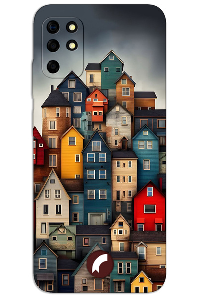 MRCİLETİSİM غطاء خلفي مطبوع بنمط HD من Reeder S19 Max - منازل ملونة