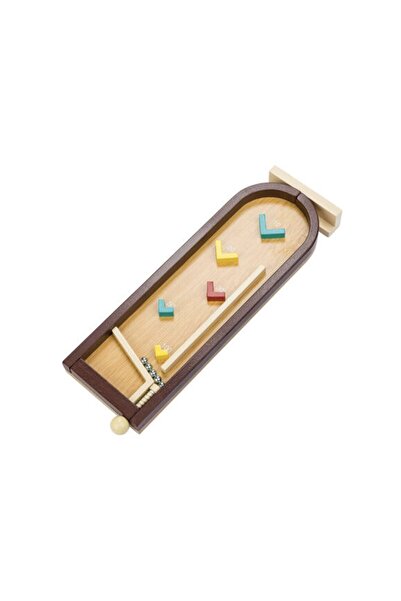 SOHO Pinball Game, Wooden, 30 x 8 cm, Multicolor