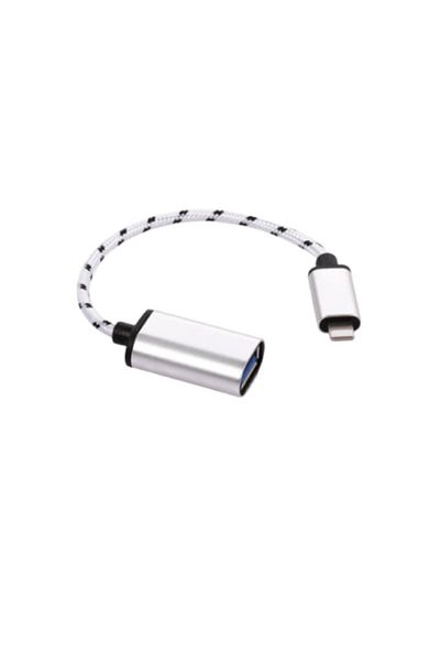 SOHO Bidirectional OTG Adapter with USB 3.0 to Lightning Connector, 15 cm, White