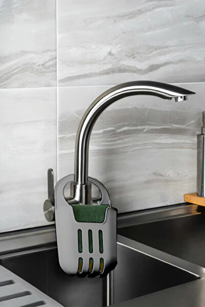 GreenMart 1 ADET Silikon Askılı Çok Amaçlı Düzenleyici Lavabo Askılı Süngerli...