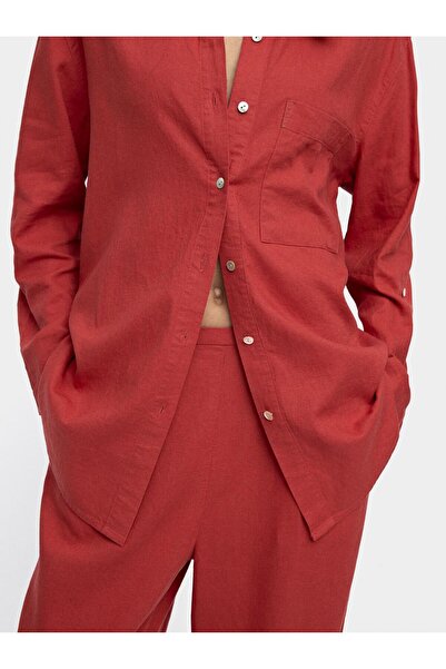 PARFOIS Cepli Keten Karışımlı Gömlek