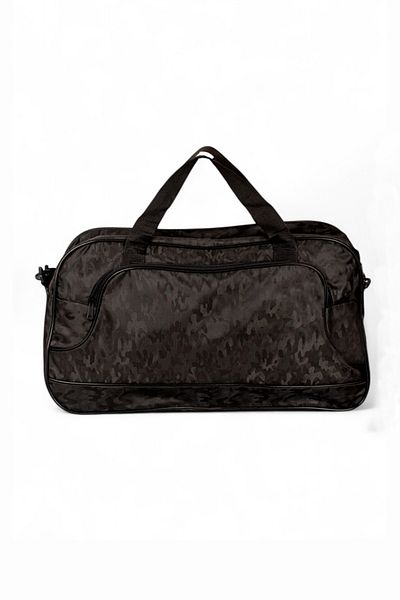 PowerSpeed Unisex Black Camouflage Camouflage Patterned Front Zipper Two Compartment Travel and Sports Bag