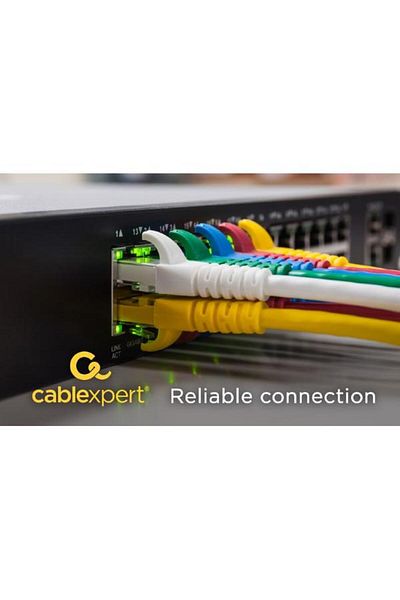 Gembird Cablu retea PP6A-LSZHCU-W-1M, RJ45, Cat.6A, SFTP, LSZH, 1m (Alb)