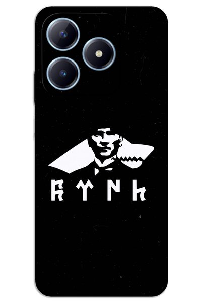MRCİLETİSİM Realme Note 50 Case Hd Pattern Printed Back Cover - Atatürk Kurt